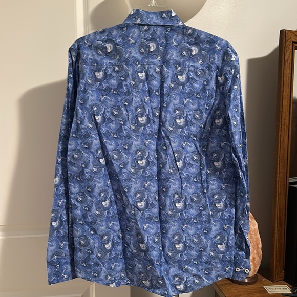Men’s Bugatchi Sz M shaped fit Shirt EUC - Picture 3 of 9